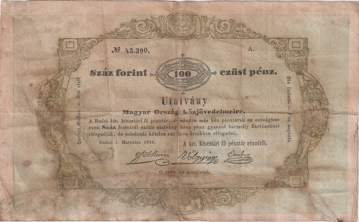 100 Forint 1849